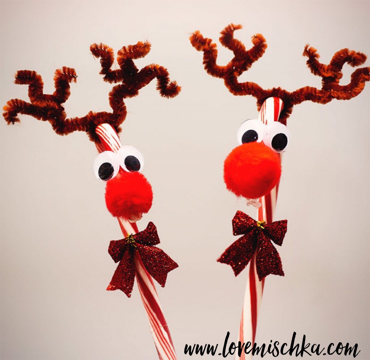 How to Make DIY Reindeer Candy Canes - Love Mischka